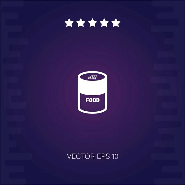 Food can closed vector icon modern illustration — Stock Illustration Food Can Closed Vector Icon Modern Illustration Royalty Free Stock Illustrations