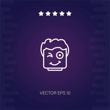 Wink vektör simgesi modern illüstrasyon