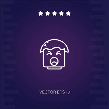 Esneyen vektör simgesi modern illüstrasyon