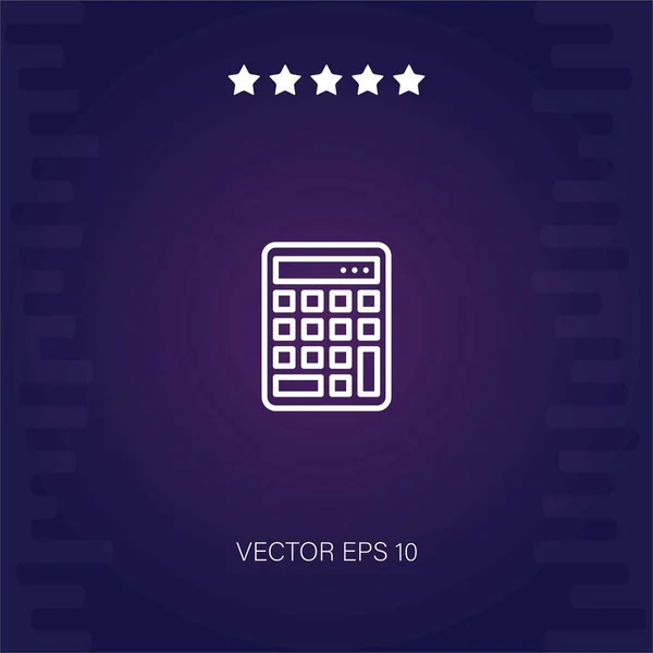 Taschenrechner Vektor Symbol Moderner Illustrator — Stockvektor