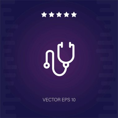 stetoskop vektör simgesi modern illüstrasyon