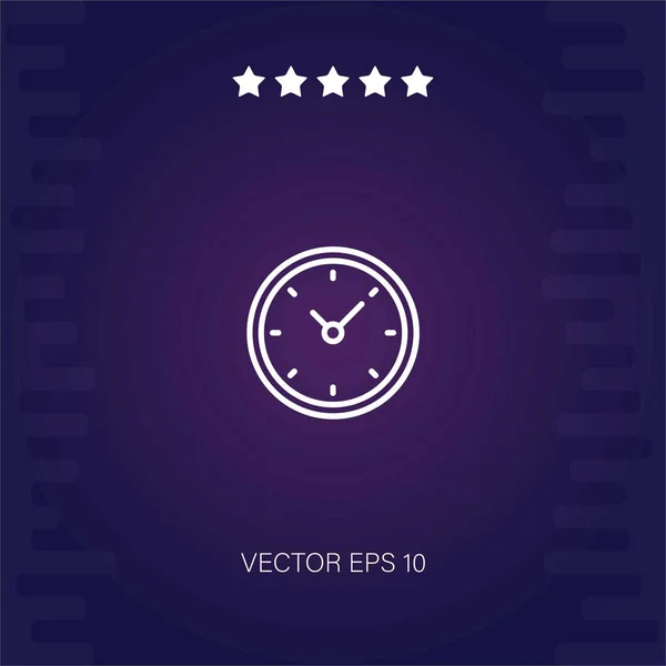 Reloj Vector Icono Moderno Ilustrador — Vector de stock