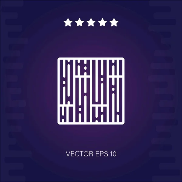 Parquet Vector Icon Modern Illustrator — Stock Vector