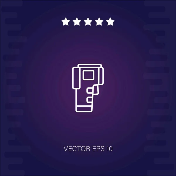 Thermometer Vektorsymbol Moderner Illustrator — Stockvektor