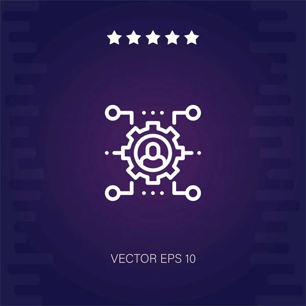 Configuración Icono Vectorial Ilustración Moderna — Vector de stock