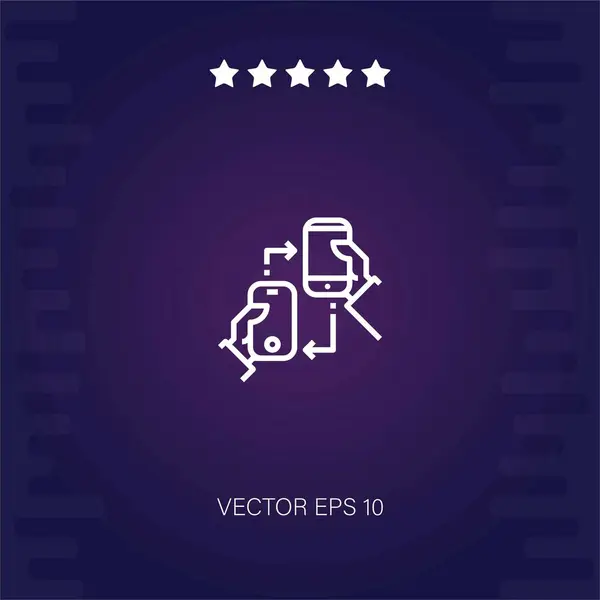 Mobile Sync Vektor Symbol Moderne Illustration — Stockvektor