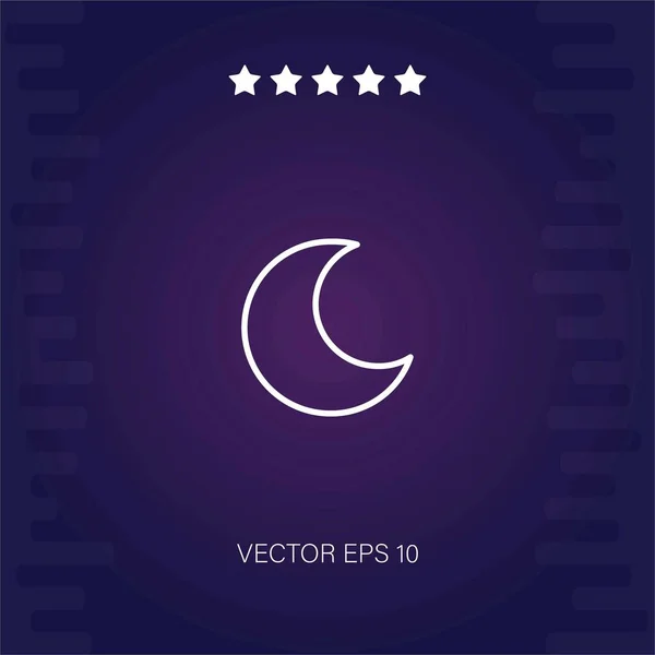 Icône Vectorielle Nuit Illustration Moderne — Image vectorielle