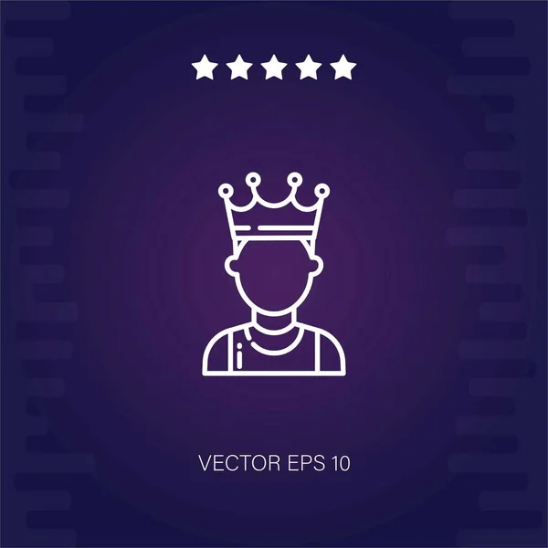 Crown Vector Icon Modern Illustration — Stock Vector