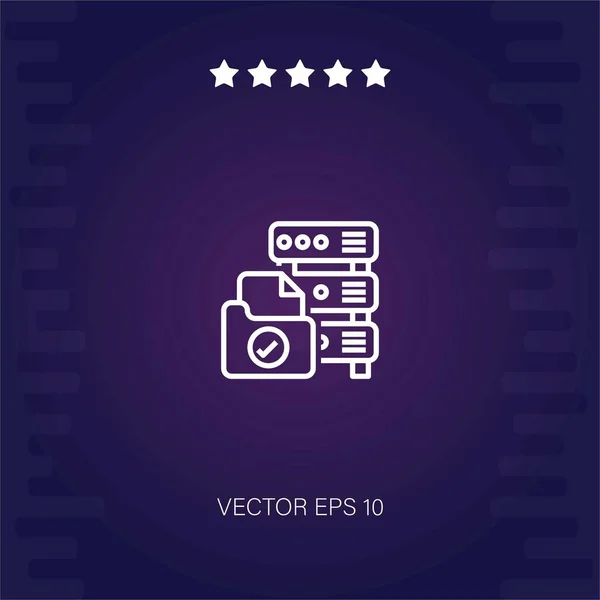 Datenbank Vektorsymbol Moderne Illustration — Stockvektor