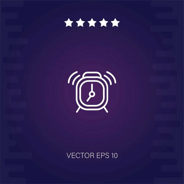 Wecker Vektor Symbol Moderne Illustration — Stockvektor