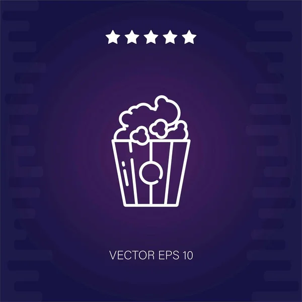 Pop Corn Vector Icono Ilustración Moderna — Vector de stock