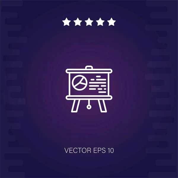 Presentation Vektor Ikon Modern Illustration — Stock vektor