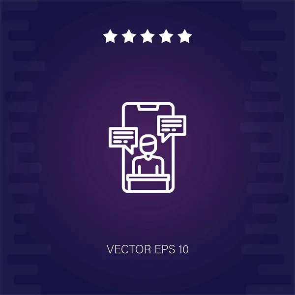 Videoanruf Vektor Symbol Moderne Illustration — Stockvektor