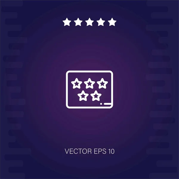 Cinco Estrellas Vector Icono Ilustración Moderna — Vector de stock