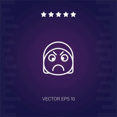 kızgın vektör simgesi modern illüstrasyon