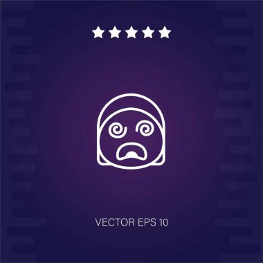 sersemlemiş vektör simgesi modern illüstrasyon