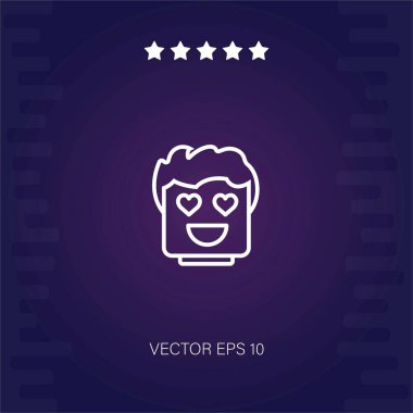 aşk vektör simgesi modern illüstrasyonunda