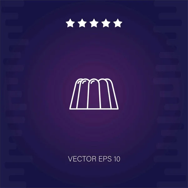 Jelly Vector Icono Ilustración Moderna — Vector de stock