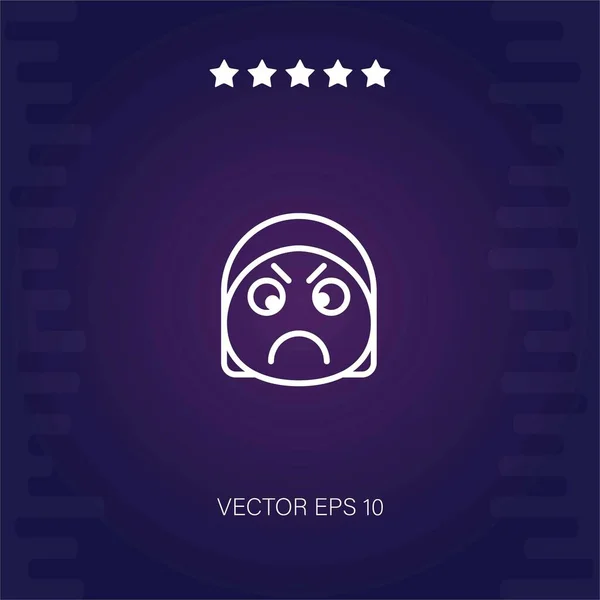 Dühös Vektor Ikon Modern Illusztráció — Stock Vector