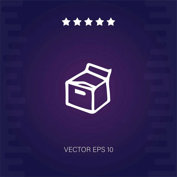 Icono Vector Caja Ilustración Moderna — Vector de stock
