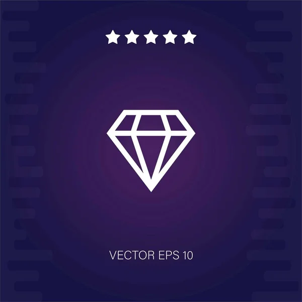 Diamant Vektorsymbol Moderne Illustration — Stockvektor