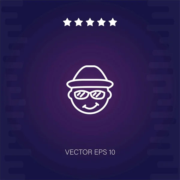 Emoticon Vektor Ikon Modern Illusztráció — Stock Vector