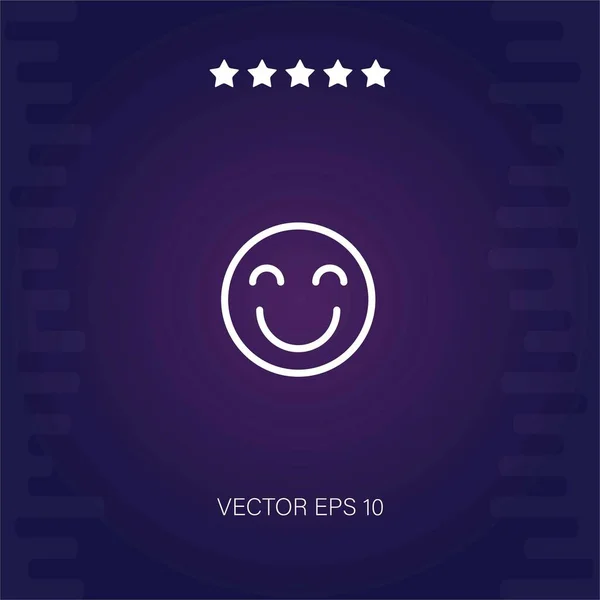 Icono Vector Feliz Ilustración Moderna — Vector de stock