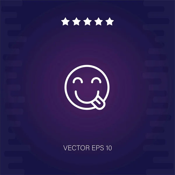 Boldog Vektor Ikon Modern Illusztráció — Stock Vector