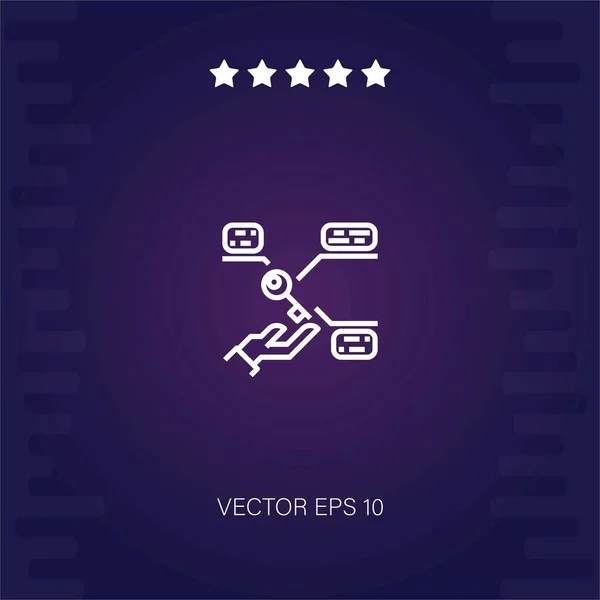 Icono Vector Clave Ilustrador Moderno — Vector de stock