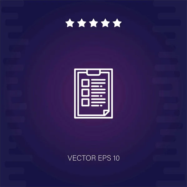 Checkliste Vektorsymbol Moderner Illustrator — Stockvektor