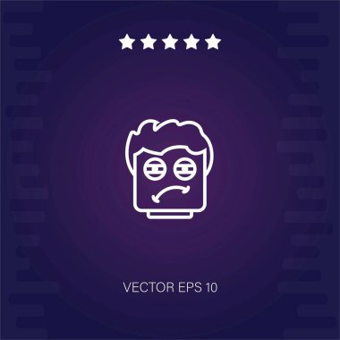 yorgun vektör simgesi modern illüstrasyon