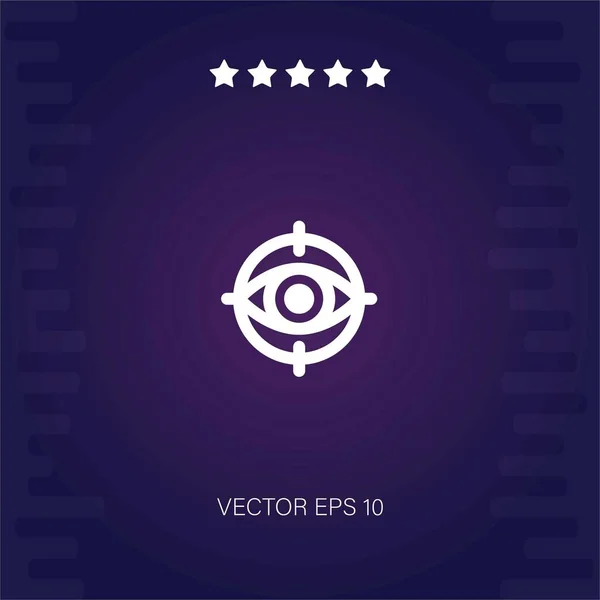Búsqueda Objetiva Vector Icono Ilustración Moderna — Vector de stock