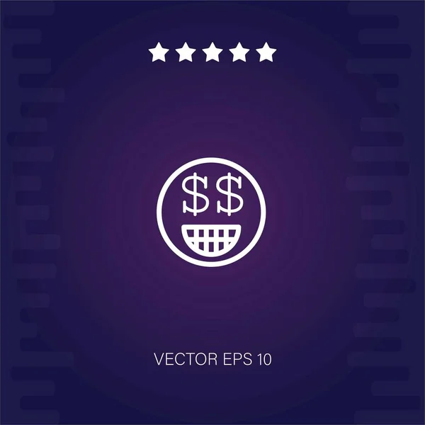Rico Icono Vectorial Ilustración Moderna — Vector de stock