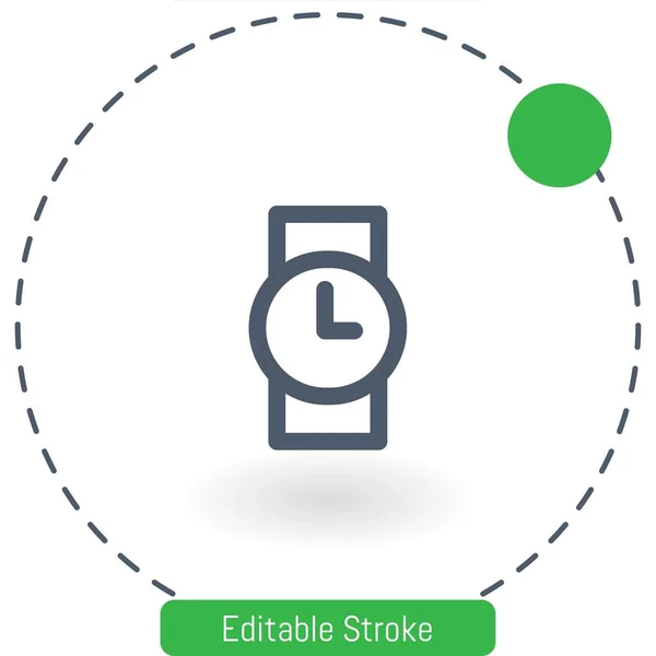 Regarder Icône Vectorielle Icônes Contour Course Modifiables Pour Web Mobile — Image vectorielle