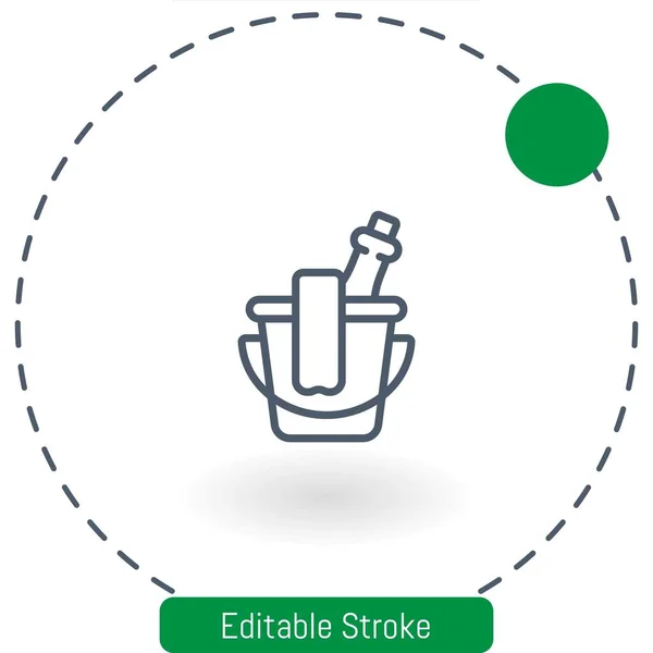 Cooler Vector Icon Editable Stroke Outline Icons Web Mobile — Stock Vector
