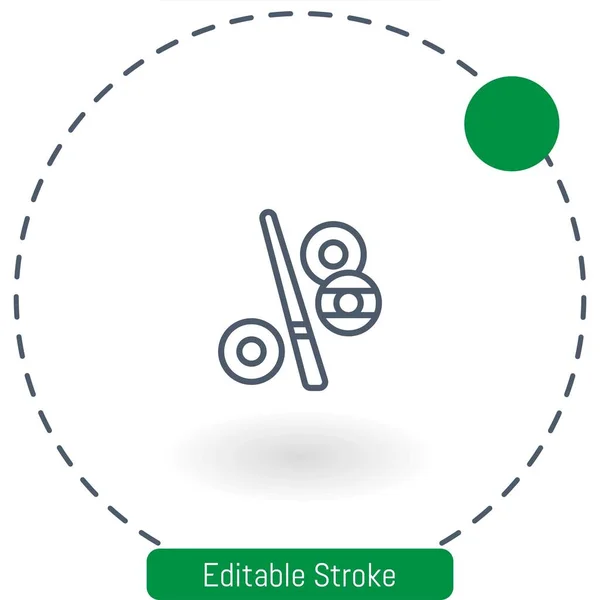 Billiard Vector Icon Editable Stroke Outline Icons Web Mobile — Stock Vector