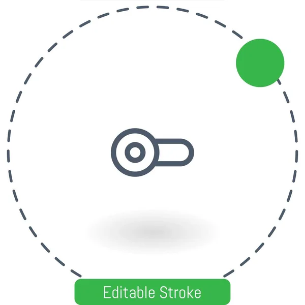 Webおよびモバイル用のベクトルアイコン編集可能なストロークアウトラインアイコンを無効にする — ストックベクタ