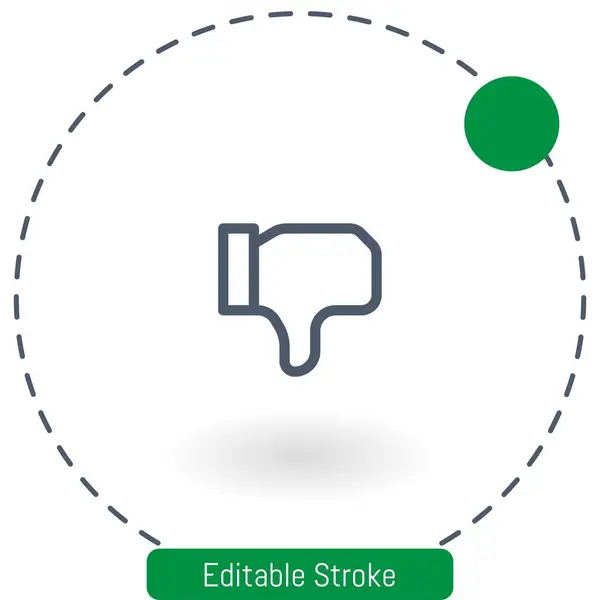 Dislike Vector Icon Editable Stroke Outline Icons Web Mobile — Stock Vector