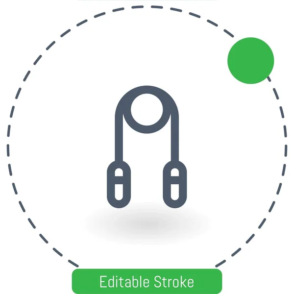 Hoppning Rep Vektor Ikon Redigerbar Stroke Kontur Ikoner För Webben — Stock vektor