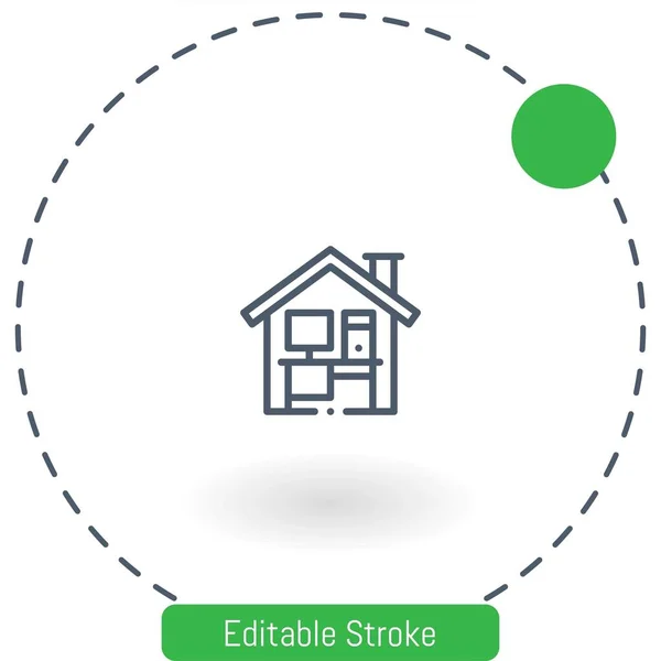 Trabajar Icono Del Vector Doméstico Iconos Contorno Carrera Editable Para — Archivo Imágenes Vectoriales