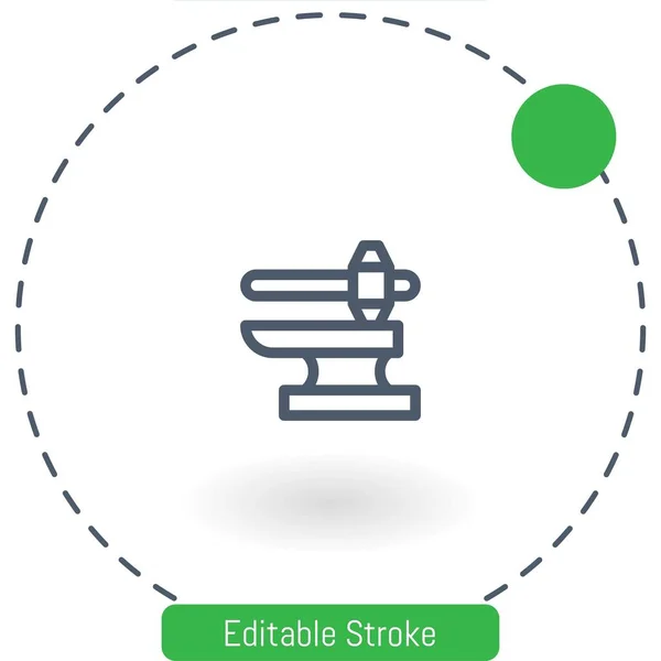 Anvilベクトルアイコン編集可能なウェブとモバイルのストロークアウトラインアイコン — ストックベクタ