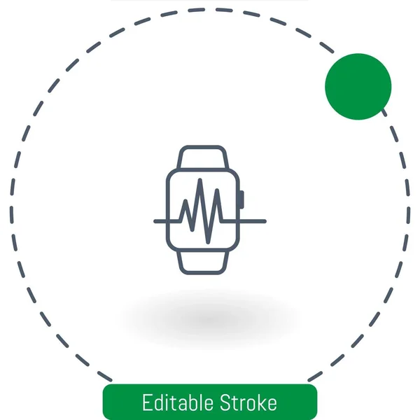 Smartwatch Vector Icono Trazo Editable Iconos Contorno Para Web Móvil — Vector de stock