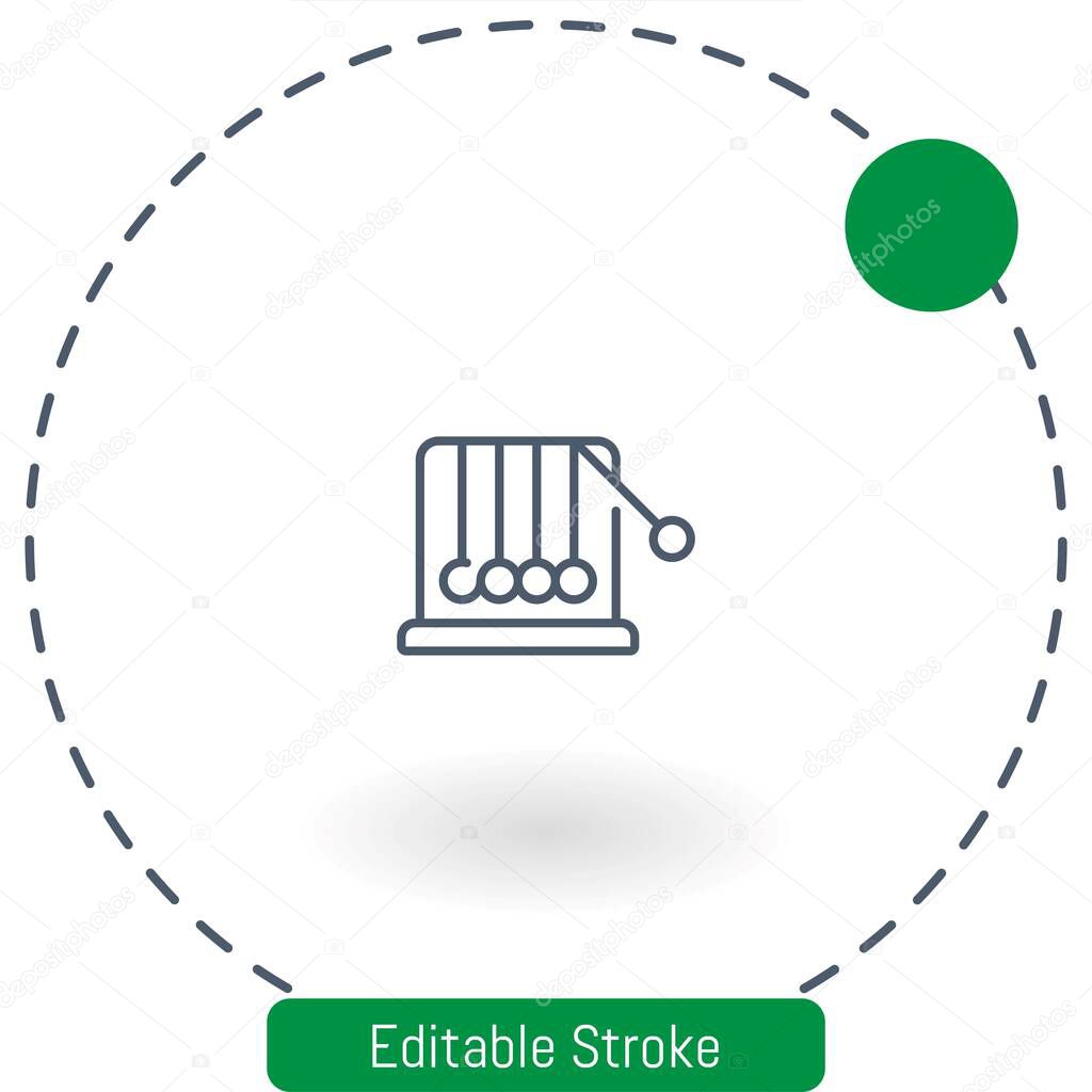 Newtons cradle vector icon editable stroke outline icons for web and mobile