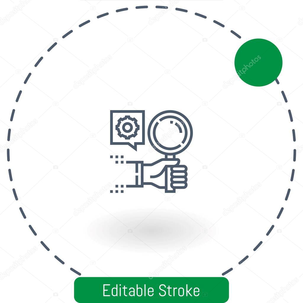 Effective vector icon editable stroke outline icons for web and mobile