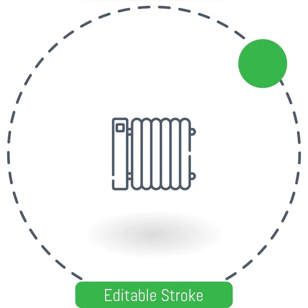 Ícone Vetor Aquecedor Ícones Esboço Curso Editável Para Web Celular —  Vetores de Stock