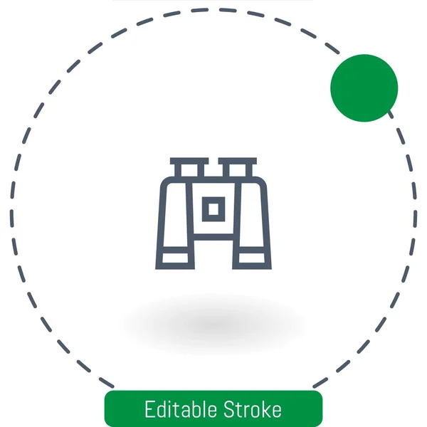 쌍안경 아이콘 Editable Stroke Outline Icons Web Mobile — 스톡 벡터