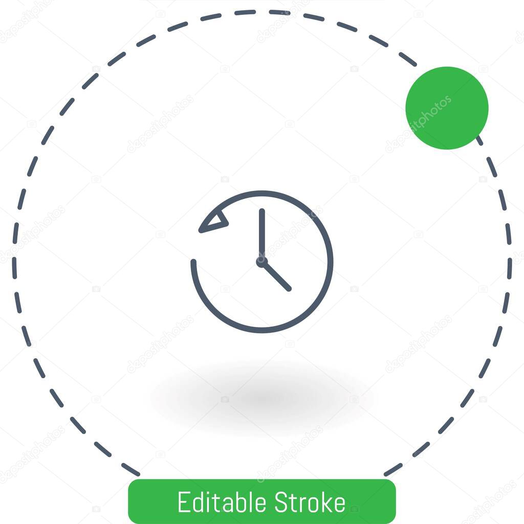 Anti clockwise vector icon editable stroke outline icons for web and mobile
