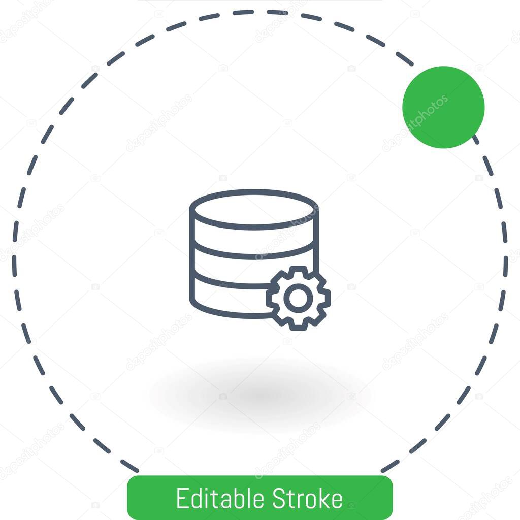 database   vector icon editable stroke outline icons for web and mobile