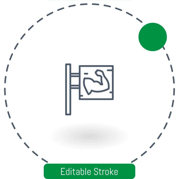Gym Vector Icon Editable Stroke Outline Icons Web Mobile — Stock Vector
