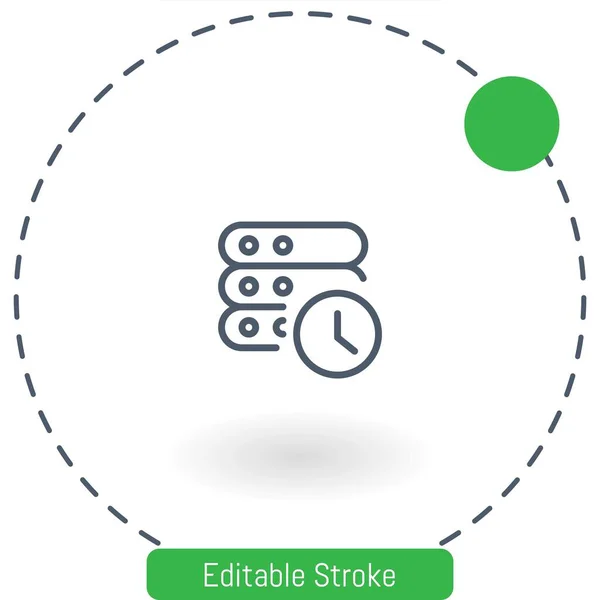 Icône Vectorielle Minuterie Icônes Contour Course Modifiables Pour Web Mobile — Image vectorielle